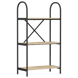 vidaXL Рафт за книги 3 нива 60 x 30 x 109 см Инженерна дървесина