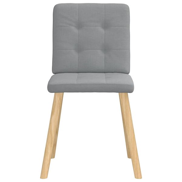 vidaXL Трапезни столове, 2 бр, светлосиви, текстил