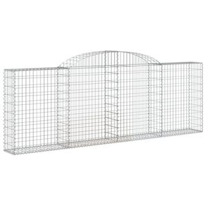 vidaXL Дъговидна габионна кошница 300x30x100/120 см поцинковано желязо