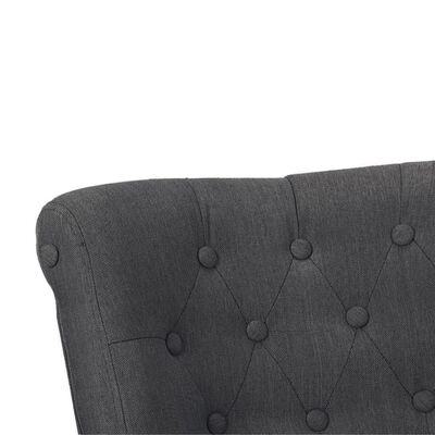 vidaXL Френски столове, 2 бр, сиви, текстил