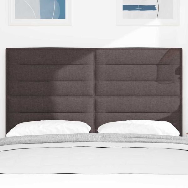 vidaXL LED глава С LED лентисти светлини Тъмен кафяв 144 см Полиестер