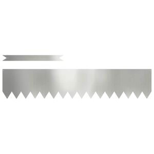 vidaXL Ограда за трева 50 pcs Сребрист 100 x 0.05 x 20 см