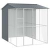 vidaXL Клетка за птици със съхранение Антрацит 215 x 310 x 247 см