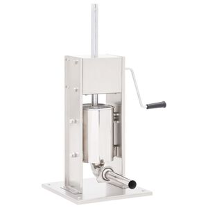 vidaXL Ръчна пълначка за наденици, сребриста, 3 л, неръждаема стомана