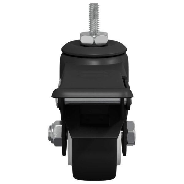 vidaXL Колела 12 pcs Черно M6 x 37 мм Желязо и найлон