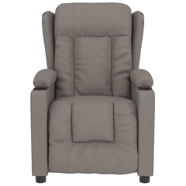 vidaXL Масажен стол, таупе, текстил