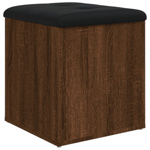 vidaXL Пейка за съхранение, кафяв дъб, 42x42x45 см, инженерно дърво