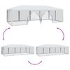 vidaXL Парти палатка с 12 мрежести странични стени, бели, 8x4 м, HDPE