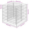vidaXL Габион повдигната леха, поцинкована стомана, 50x50x50 cм
