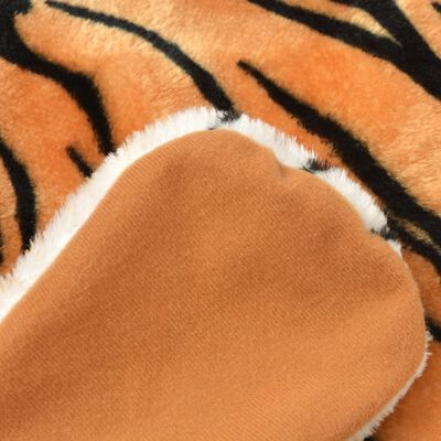 vidaXL Плюшен килим "тигър", 144 см, кафяв