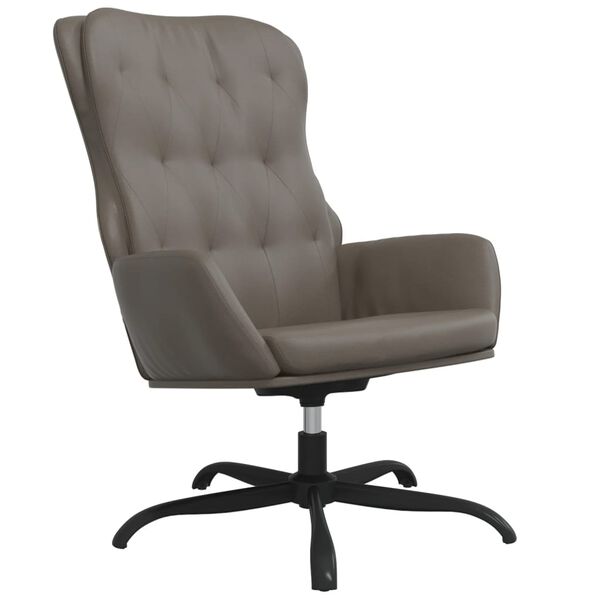 vidaXL Релаксиращ стол с опора за крака Антрацит Сиво, Изкуствена кожа