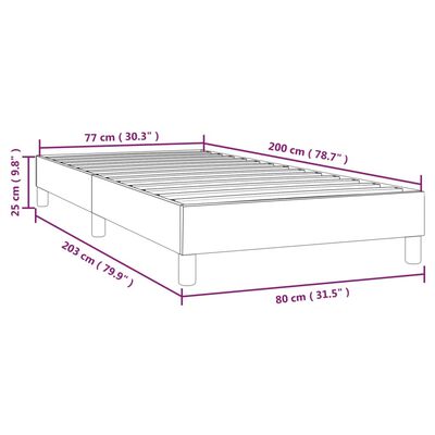 vidaXL Боксспринг рамка за легло черна 80x200 см плат