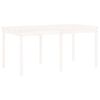 vidaXL Градински трапезен комплект от 13 части бял борово дърво масив