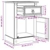 vidaXL Нощно шкафче Бяло 45 x 35 x 64 см Солидно борово дърво