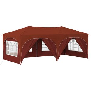 vidaXL Поп-ъп парти палатка 575 x 288 x 245 см Теракота