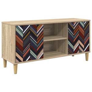 vidaXL ТВ шкаф OMMEN 102 x 33 x 50 см Сонома Инженерна дървесина