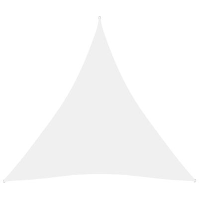 vidaXL Платно-сенник, Оксфорд плат, триъгълно, 4x4x4 м, бяло