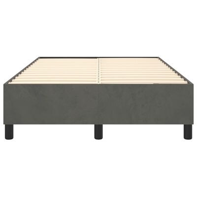 vidaXL Рамка за легло, тъмносива, 120x200 см, кадифе
