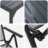 vidaXL Комплект за хранене в градината 9 pcs Антрацит Стомана