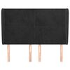 vidaXL Горна табла за легло с уши, черна, 147 x 23 x 118/128 см кадифе