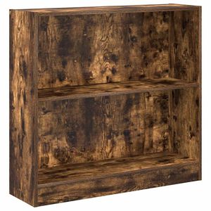 vidaXL Библиотека, опушен дъб, 80x24x76 см, инженерно дърво