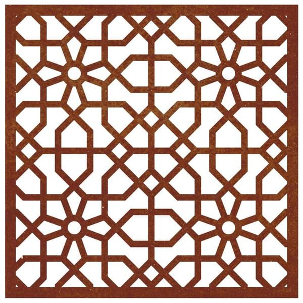 vidaXL Градинска декорация 55x55 см кортенова стомана мавърски дизайн