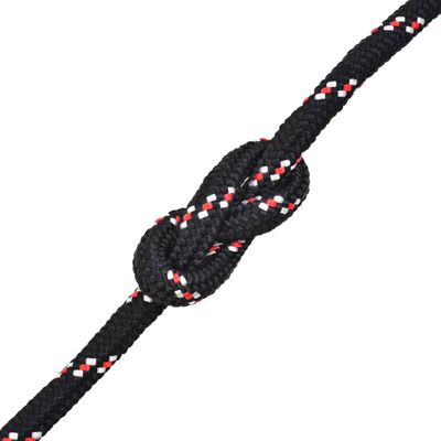 vidaXL Морско въже, полипропилен, 12 мм, 250 м, черно
