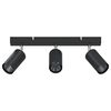 vidaXL Таванен спот с прожектори Черно 38 x 5,5 x 16,5 см Метал