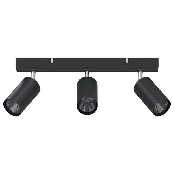 vidaXL Таванен спот с прожектори Черно 38 x 5,5 x 16,5 см Метал