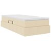 vidaXL Легло с място за съхранение и матрак с матрак Крем 100 x 200 cm