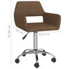 vidaXL Въртящи се трапезни столове, 4 бр, кафяви, текстил