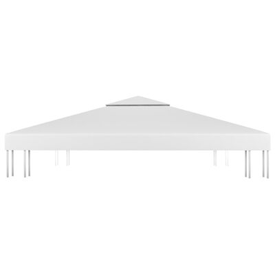 vidaXL Двоен покрив за шатра, 310 г/м², 4x3 м, бял