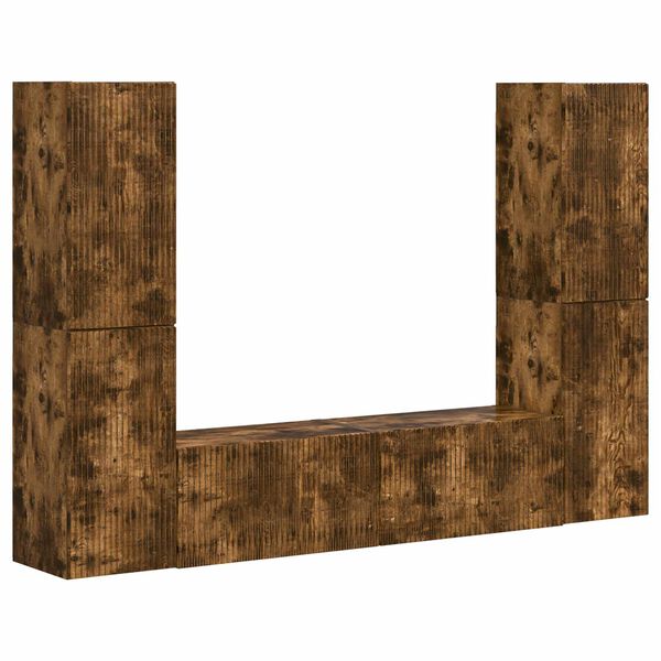 vidaXL Комплект ТВ шкаф 6 pcs Димян дъб Инженерно дърво