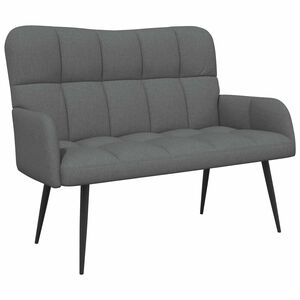 vidaXL Двуместна софа Тъмносиво 115 x 61 x 87 см Текстил