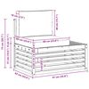 vidaXL Външен край на диван с възглавница Естествен 91 x 63 x 73 см
