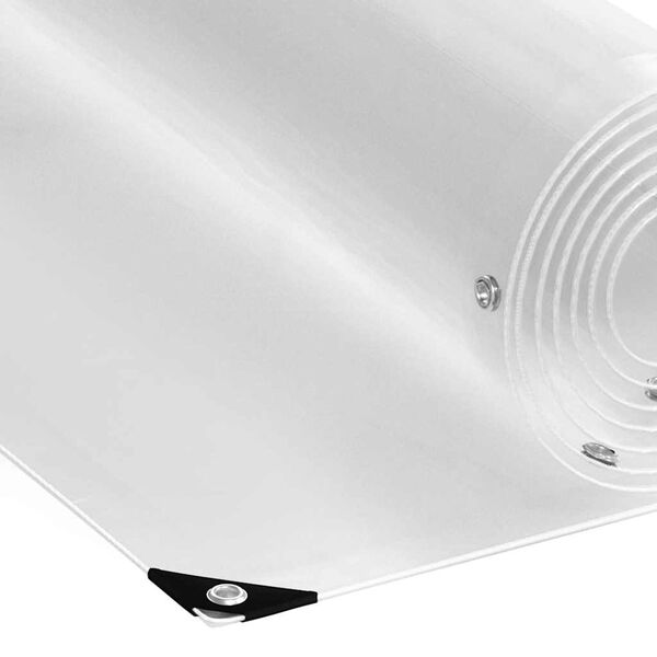 vidaXL Прозрачен брезент с капси 1х2 м PVC