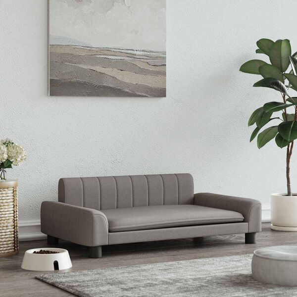 vidaXL Кучешко легло таупе 90x53x30 см текстил