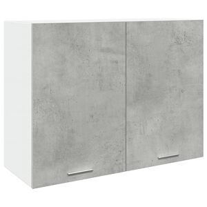vidaXL Висящ шкаф "Lyon", сив, 80x31x60 см, инженерно дърво