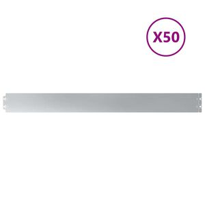 vidaXL Ограда за трева 50 бр. 10 x 103 cm Поцинкована стомана