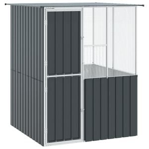 vidaXL Клетка за птици със съхранение Антрацит 165 x 165 x 200 см