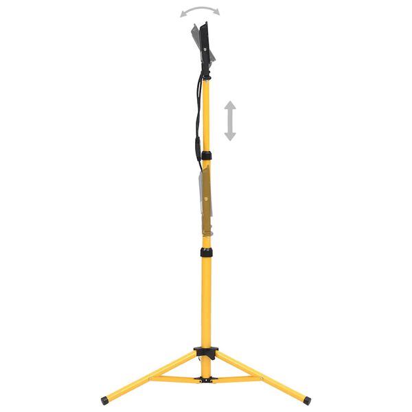 vidaXL LED прожектор със статив, 2x50 W, студено бяло