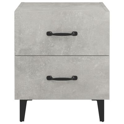 vidaXL Нощно шкафче, бетонно сиво, 40x35x47,5 см