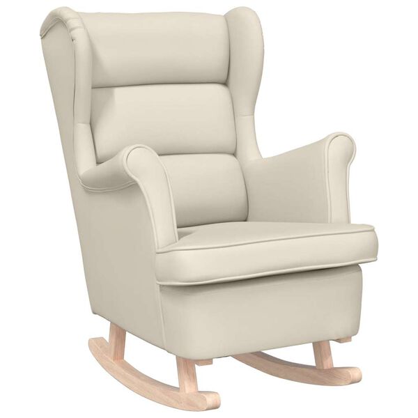 vidaXL Люлеещ се стол бял 74x90x102 cm Linen