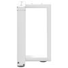 vidaXL Крака за масичка за кафе, Т-образни, 2 бр., бели, 38x25x(42-43) см, стомана
