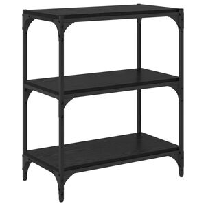 vidaXL Шкаф за книги Черен дъб 60 x 33 x 70,5 см