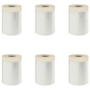 vidaXL Прахосмукачна кърпа с лепило 6 бр. Прозрачен 55 x 3300 см HDPE