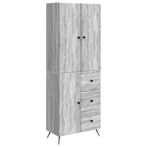 vidaXL Комплект шкафове 2 pcs Сив Сонома Инженерна дървесина