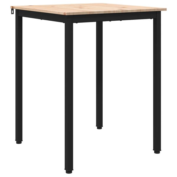 vidaXL Трапезна маса Естествен 110 x 55 x 75 cm Солидно борово дърво