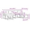 vidaXL Комплект дивани за открито 6 pcs Натурален и Бежов