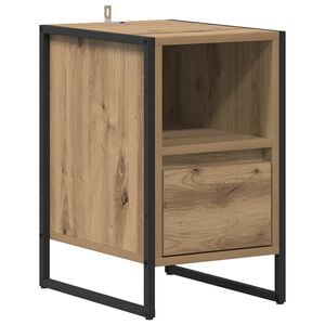 vidaXL Нощно шкафче Дъб Артизан 39,5 x 30 x 50 см Инженерна дървесина